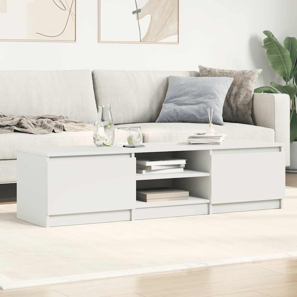 TV Cabinet High Gloss White 140x40x35.5 cm Engineered Wood