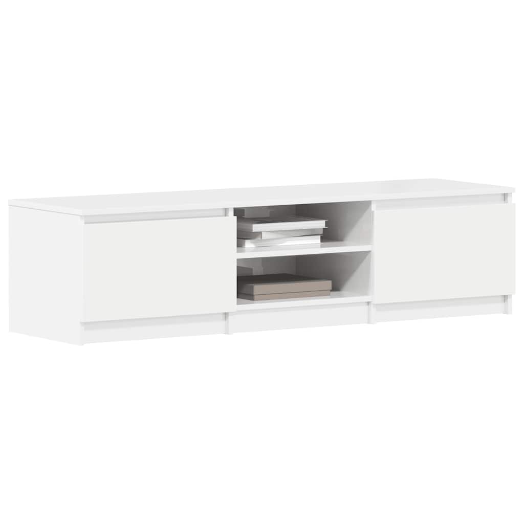 TV Cabinet High Gloss White 140x40x35.5 cm Engineered Wood