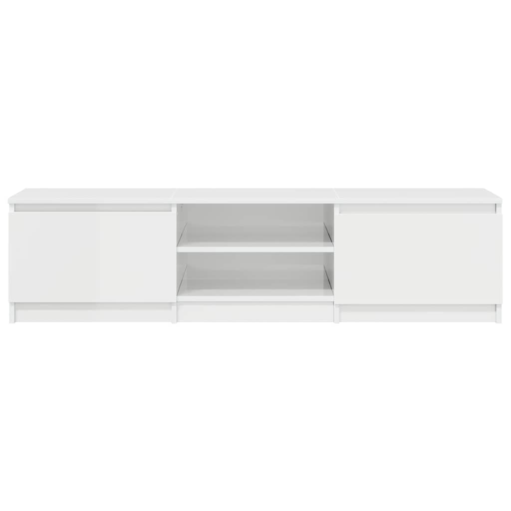 TV Cabinet High Gloss White 140x40x35.5 cm Engineered Wood