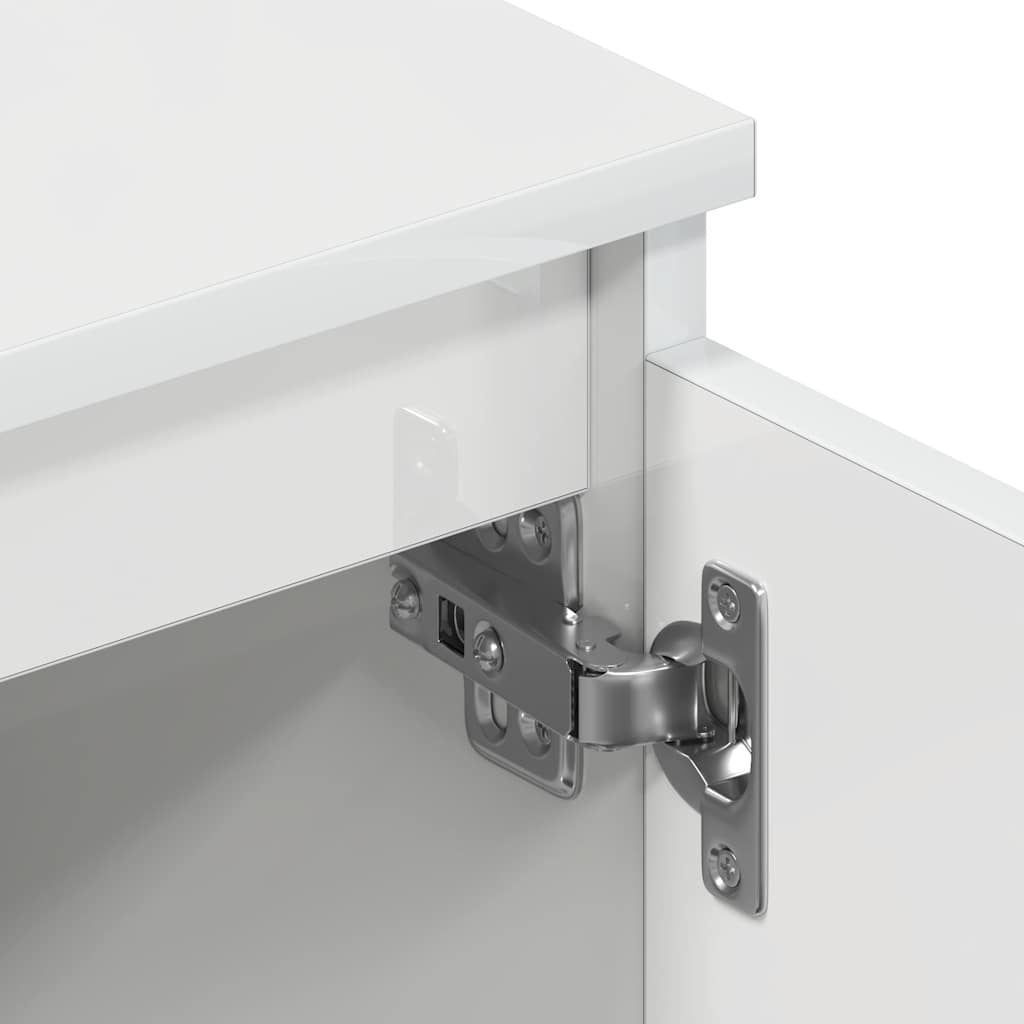 TV Cabinet High Gloss White 140x40x35.5 cm Engineered Wood