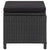5 Piece Outdoor Dining Set with Cushions Poly Rattan Black