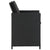 5 Piece Outdoor Dining Set with Cushions Poly Rattan Black