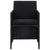 5 Piece Outdoor Dining Set with Cushions Poly Rattan Black