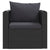 7 Piece Garden Lounge Set with Cushions Poly Rattan Black