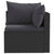 5 Piece Garden Lounge Set with Cushions Poly Rattan Black