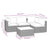 5 Piece Garden Lounge Set with Cushions Poly Rattan Black