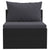 3 Piece Garden Sofa Set with Cushions Poly Rattan Black