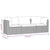 3 Piece Garden Sofa Set with Cushions Poly Rattan Black