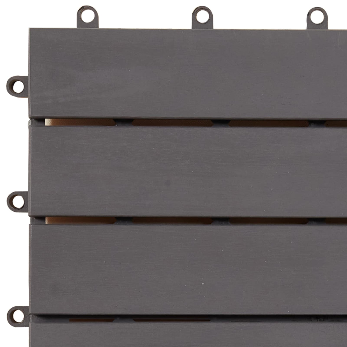 Decking Tile 10 pcs Grey 30 x 30 cm Acacia Hardwood