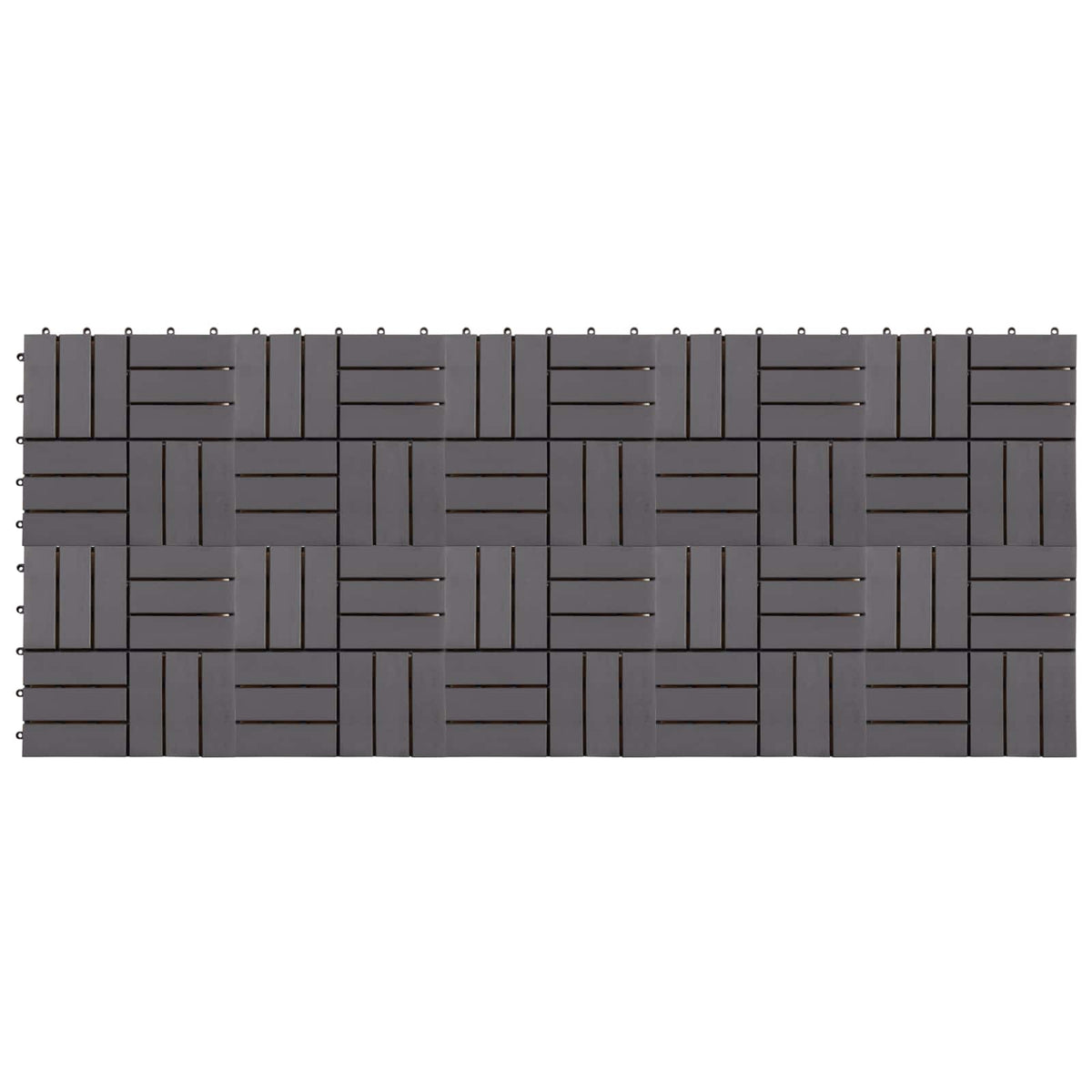 Decking Tile 10 pcs Grey 30 x 30 cm Acacia Hardwood