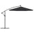 Cantilever Garden Parasol with LED Lights and Steel Pole 300 cm Black