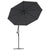 Cantilever Garden Parasol with LED Lights and Steel Pole 300 cm Black