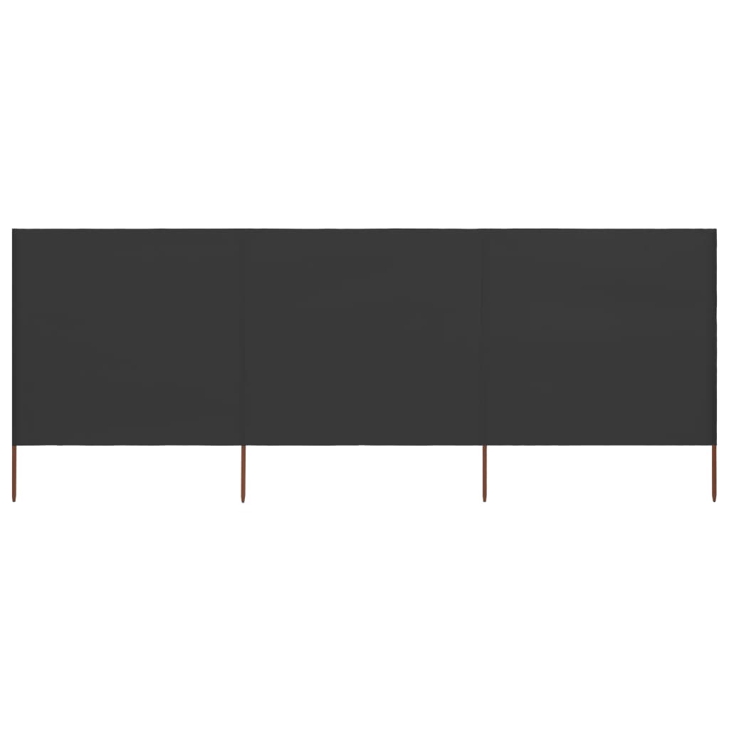 3-panel Wind Screen Fabric 400x160 cm Anthracite