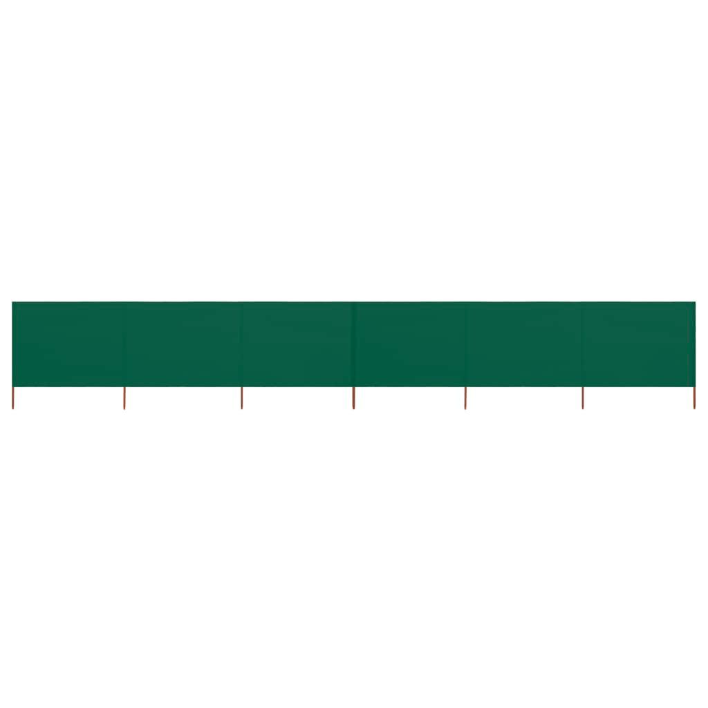 6-panel Wind Screen Fabric 800x120 cm Green