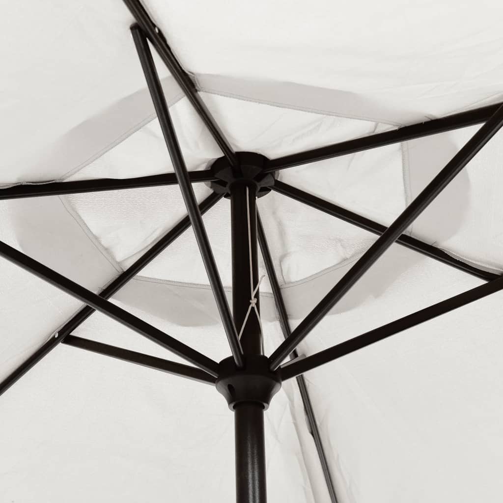 Garden Parasol Sand White 200x224 cm Aluminium