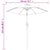 Garden Parasol Sand White 200x224 cm Aluminium