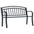 Garden Bench 125 cm Black Steel