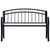 Garden Bench 125 cm Black Steel