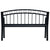 Garden Bench 125 cm Black Steel