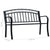 Garden Bench 125 cm Black Steel