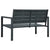 Garden Bench 120 cm HDPE Grey Wood Look