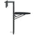 Hanging Balcony Table Black 60x64x83.5 cm Plastic Rattan Look