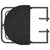 Hanging Balcony Table Black 60x64x83.5 cm Plastic Rattan Look