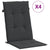 Garden Highback Chair Cushions 4 pcs Black 120x50x3 cm Fabric
