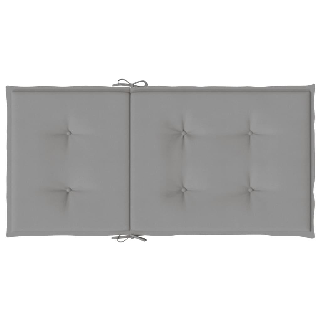 Garden Lowback Chair Cushions 4 pcs Grey Oxford Fabric