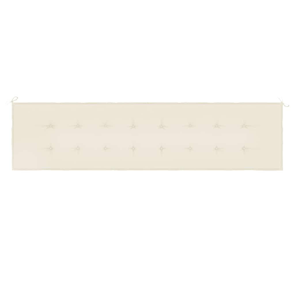 Garden Bench Cushion Cream 200x50x4 cm Oxford Fabric
