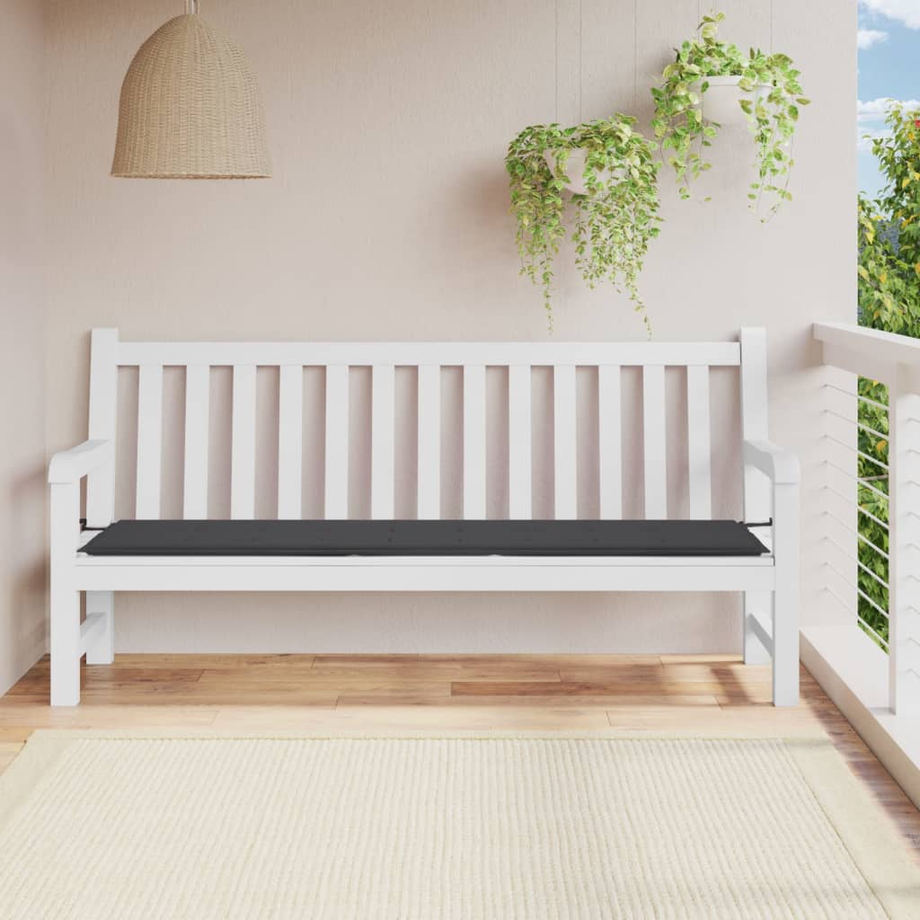 Garden Bench Cushion Anthracite 200x50x3 cm Oxford Fabric