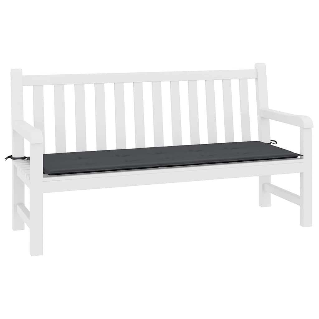 Garden Bench Cushion Black 200x50x4 cm Oxford Fabric