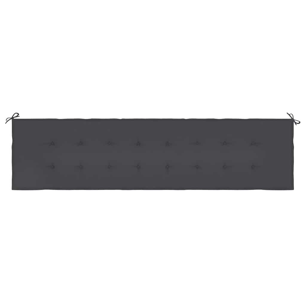 Garden Bench Cushion Black 200x50x4 cm Oxford Fabric