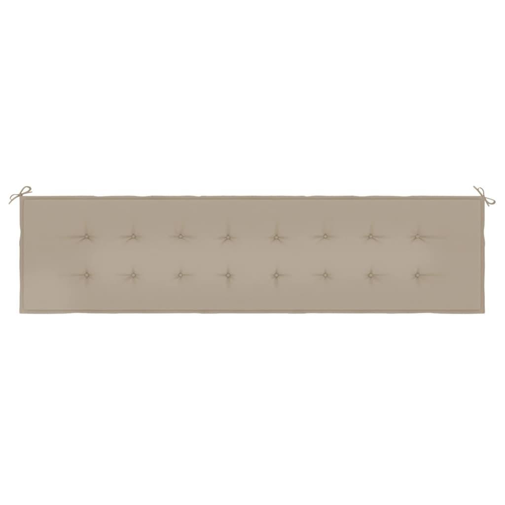 Garden Bench Cushion Taupe 200x50x3 cm Oxford Fabric