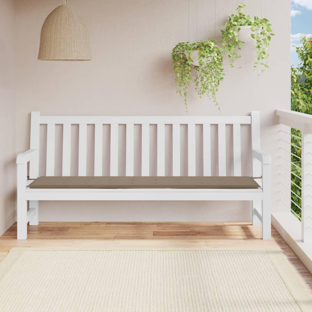 Garden Bench Cushion Taupe 200x50x3 cm Oxford Fabric