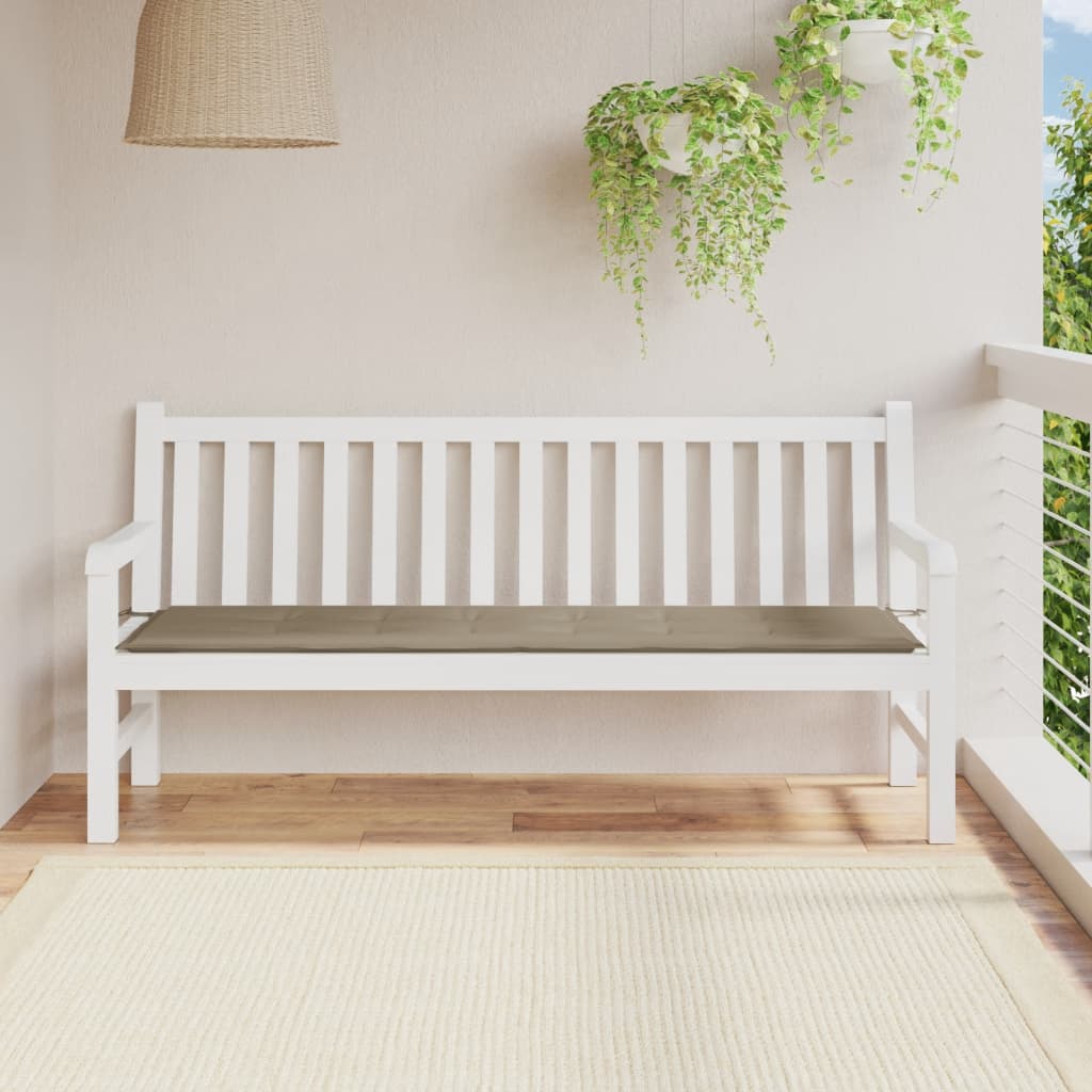 Garden Bench Cushion Taupe 180x50x3 cm Oxford Fabric