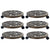 Plant Trolleys 6 pcs Bronze 38 cm Plastic
