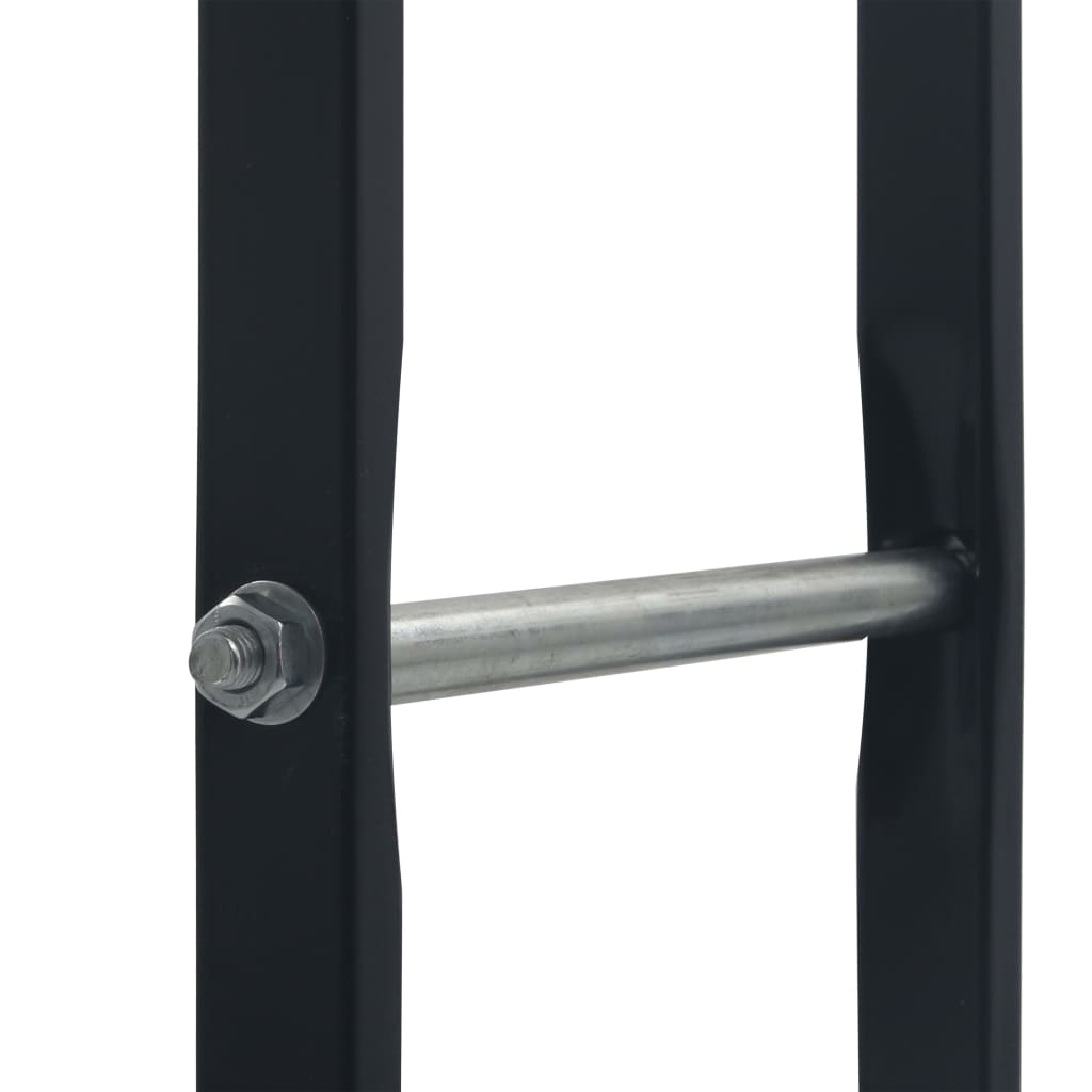 Firewood Rack Black 100x25x100 cm Steel