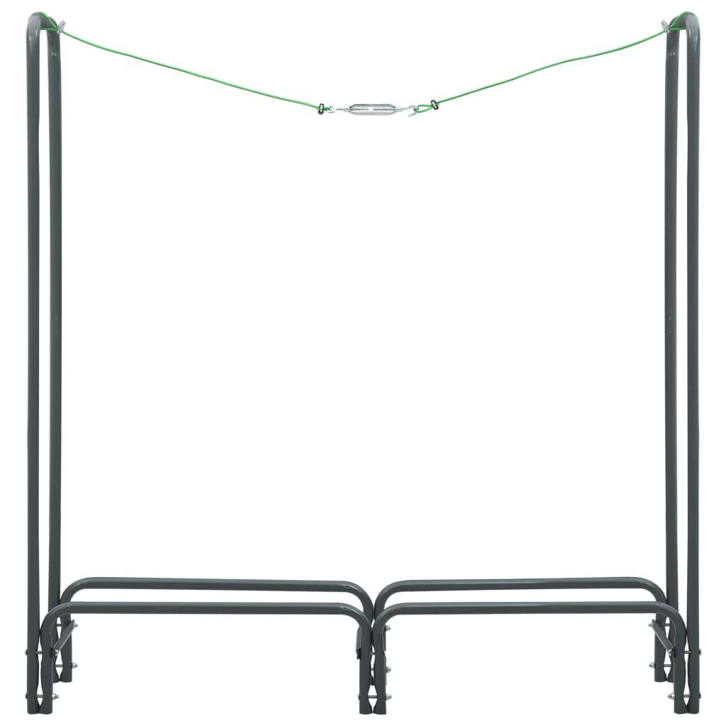 Firewood Rack Anthracite 120x35x120 cm Steel