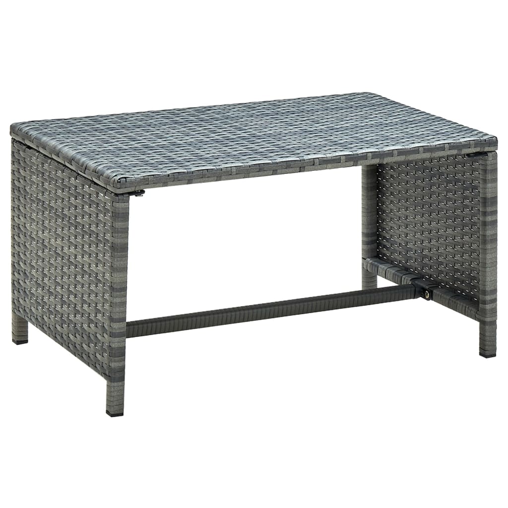 Coffee Table Anthracite 70x40x38 cm Poly Rattan
