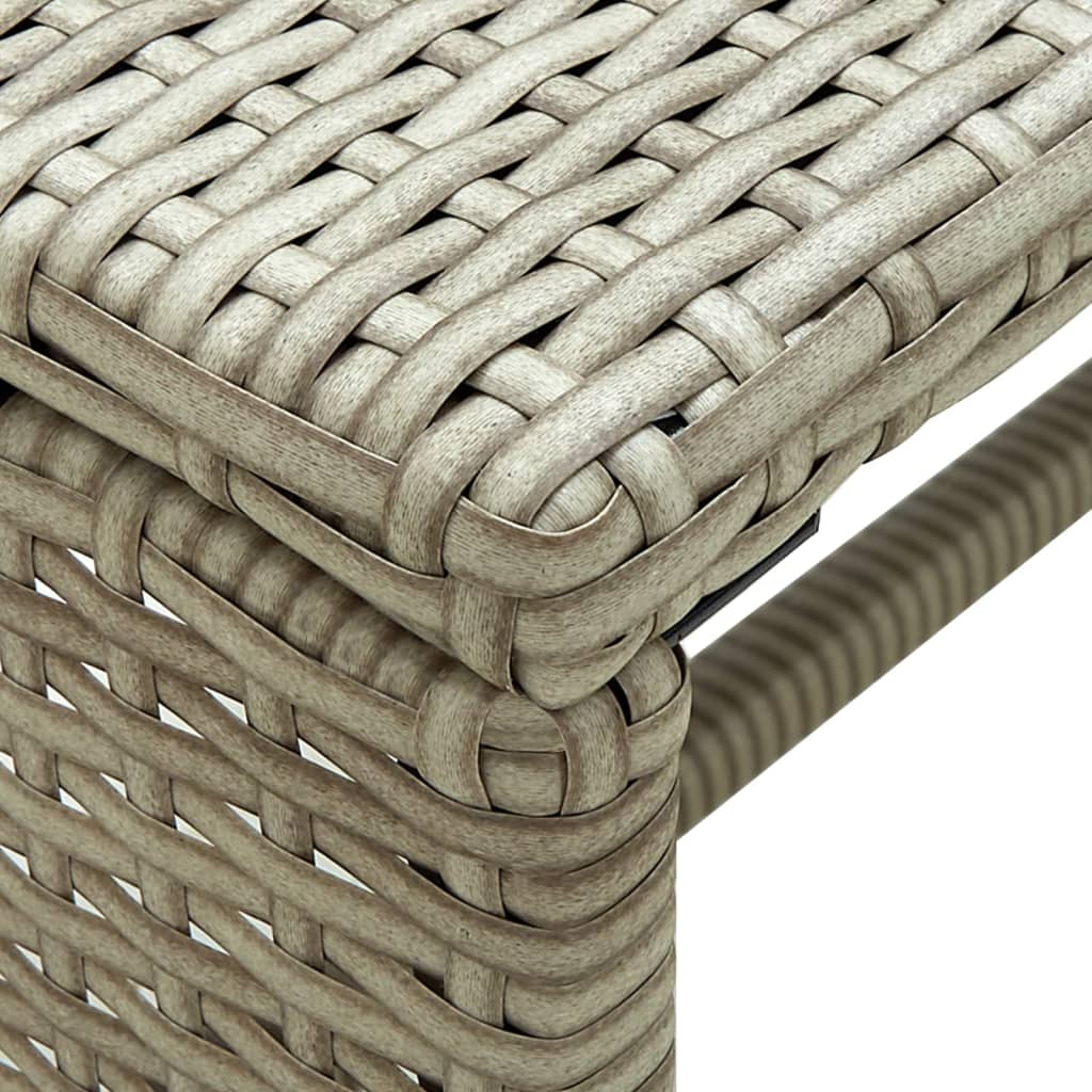 Coffee Table Beige 70x40x38 cm Poly Rattan