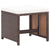 Garden Stools 2 pcs with Cushions Poly Rattan Brown
