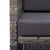 17 Piece Outdoor Dining Set with Cushions Poly Rattan Grey