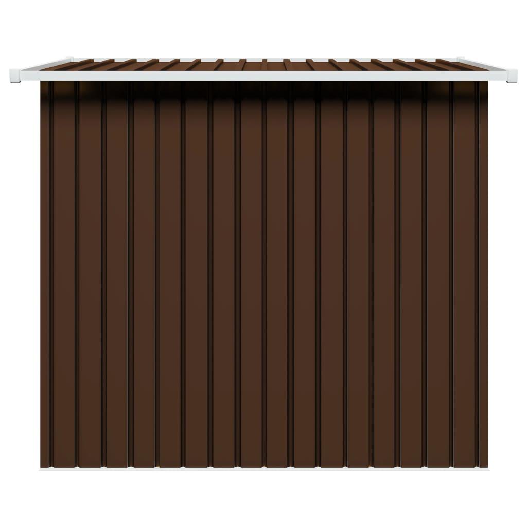 Garden Storage Shed Brown 194x121x181 cm Steel