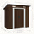 Garden Storage Shed Brown 194x121x181 cm Steel