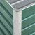 Garden Raised Bed Galvanised Steel 240x40x77 cm Green