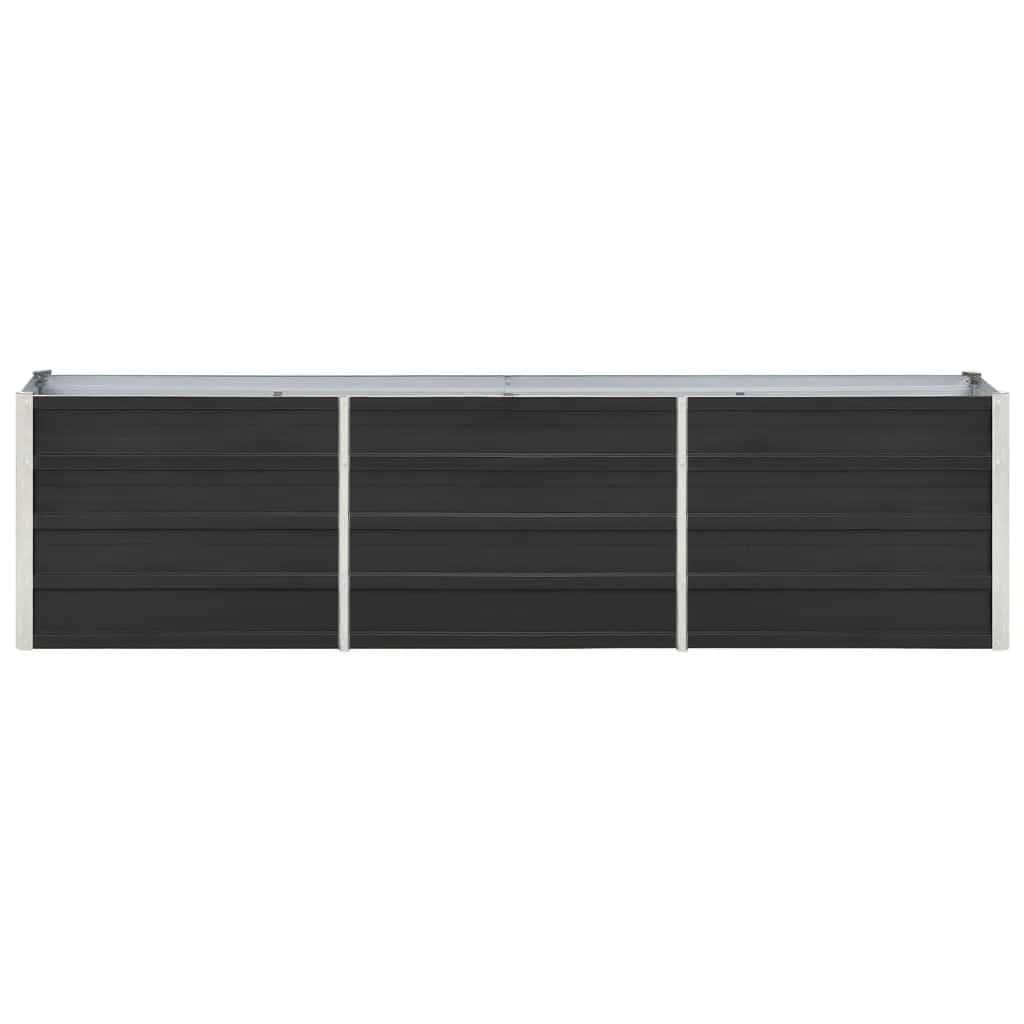 Garden Raised Bed Galvanised Steel 240x40x45 cm Anthracite