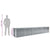Garden Raised Bed Galvanised Steel 480x80x77 cm Grey