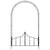 Garden Arch with Gate Black 138x40x238 cm Iron