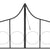 Garden Arch with Gate Black 138x40x238 cm Iron